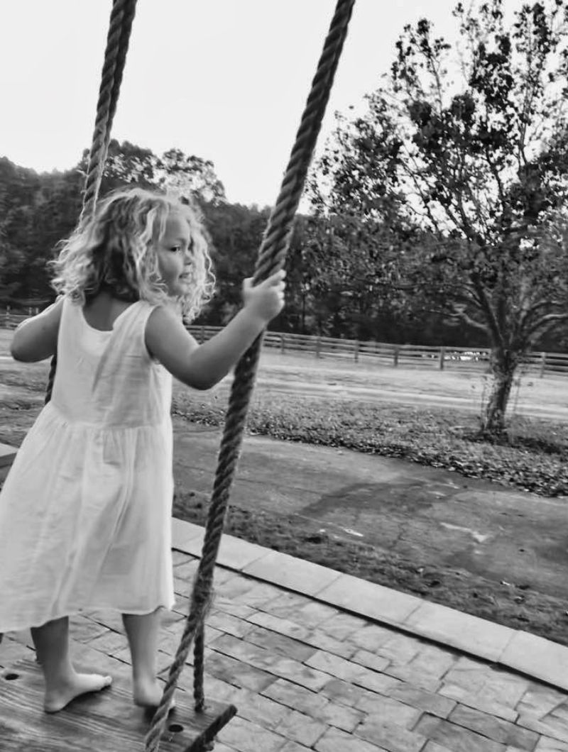 little girl on swing in charleston sc